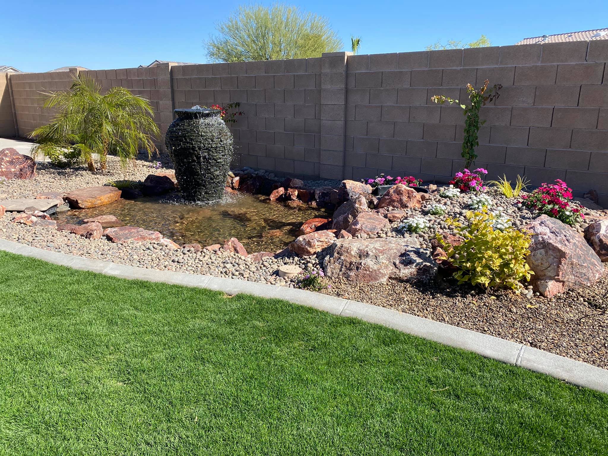 Custom yard requiring specialty maintenance