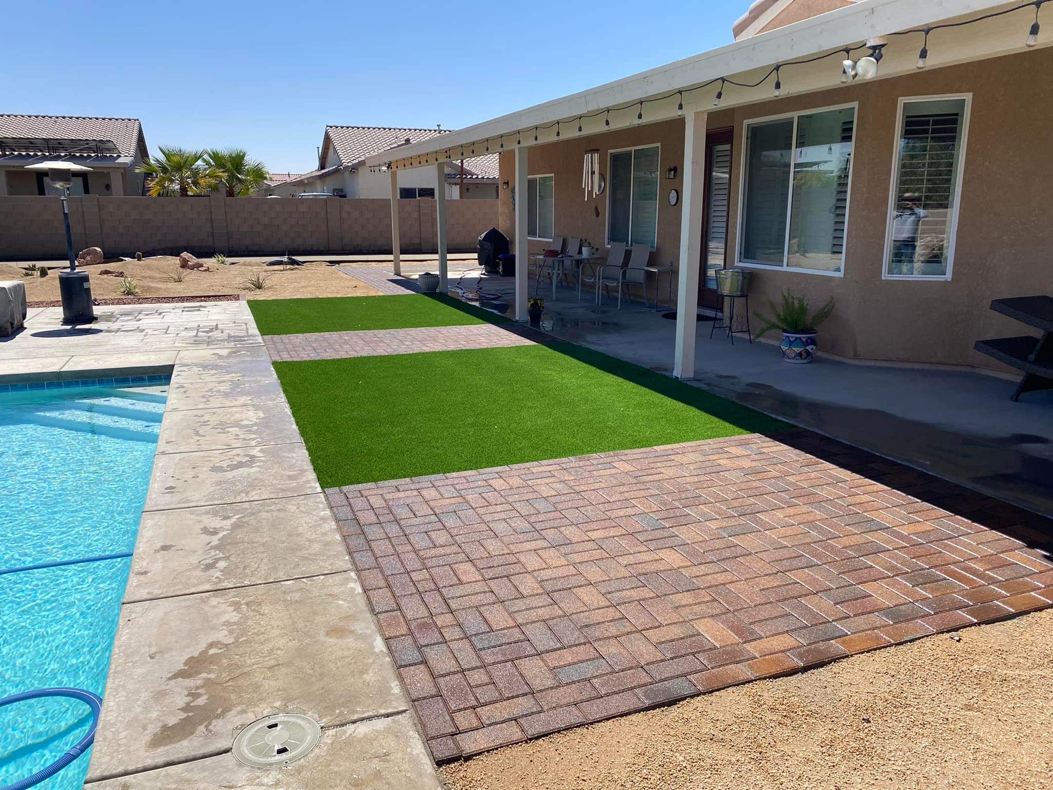 Custom landscape maintenance program for pool and small amounts of grass